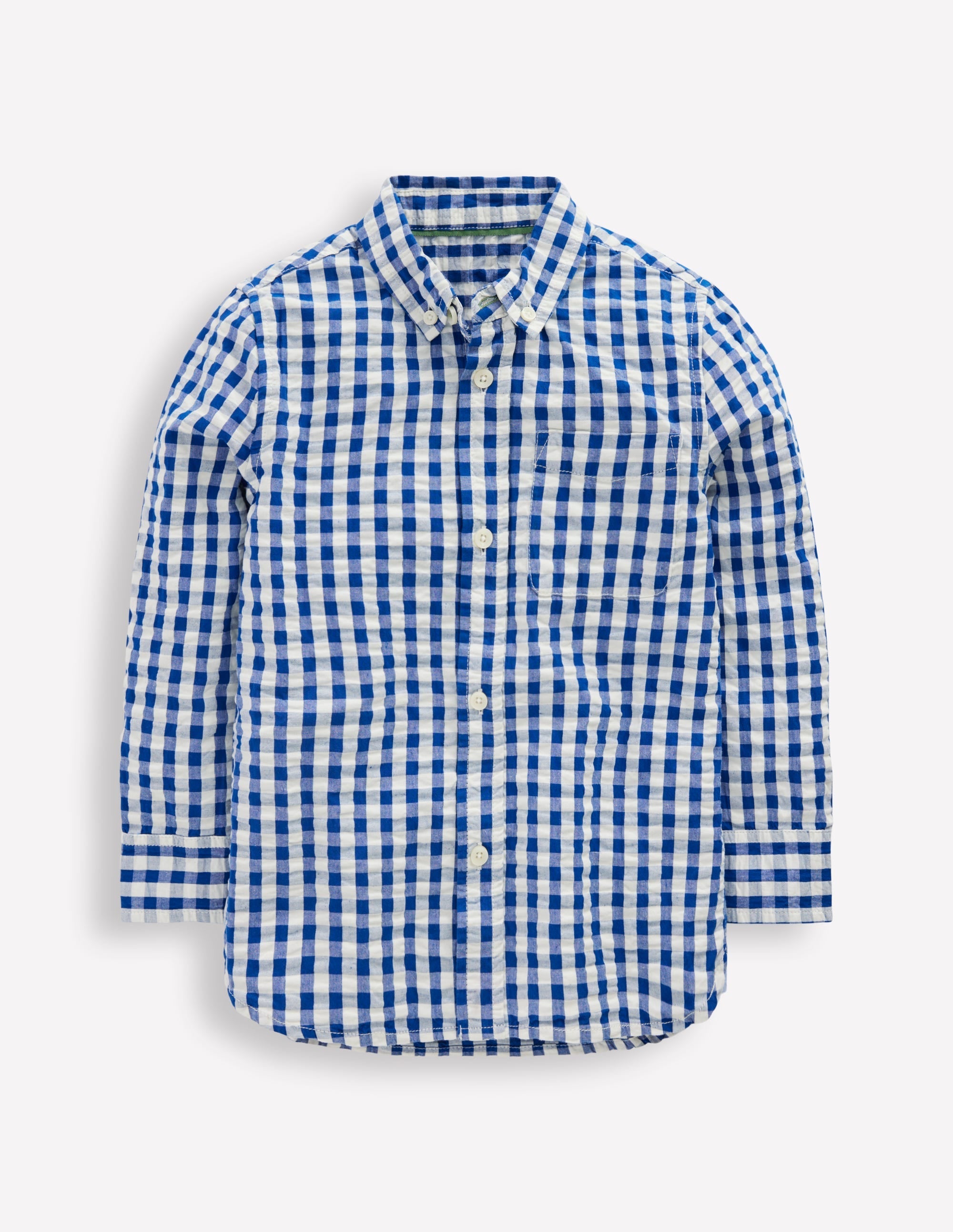 Cotton Shirt-Blue Gingham