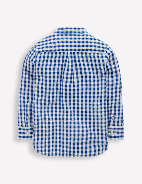 Cotton Shirt-Blue Gingham