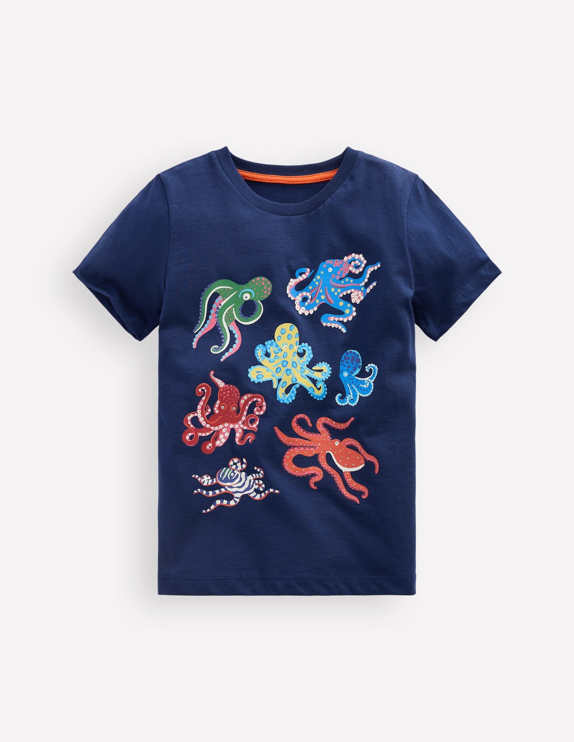 Glow-In-The-Dark T-shirt-Medieval Blue Octopus