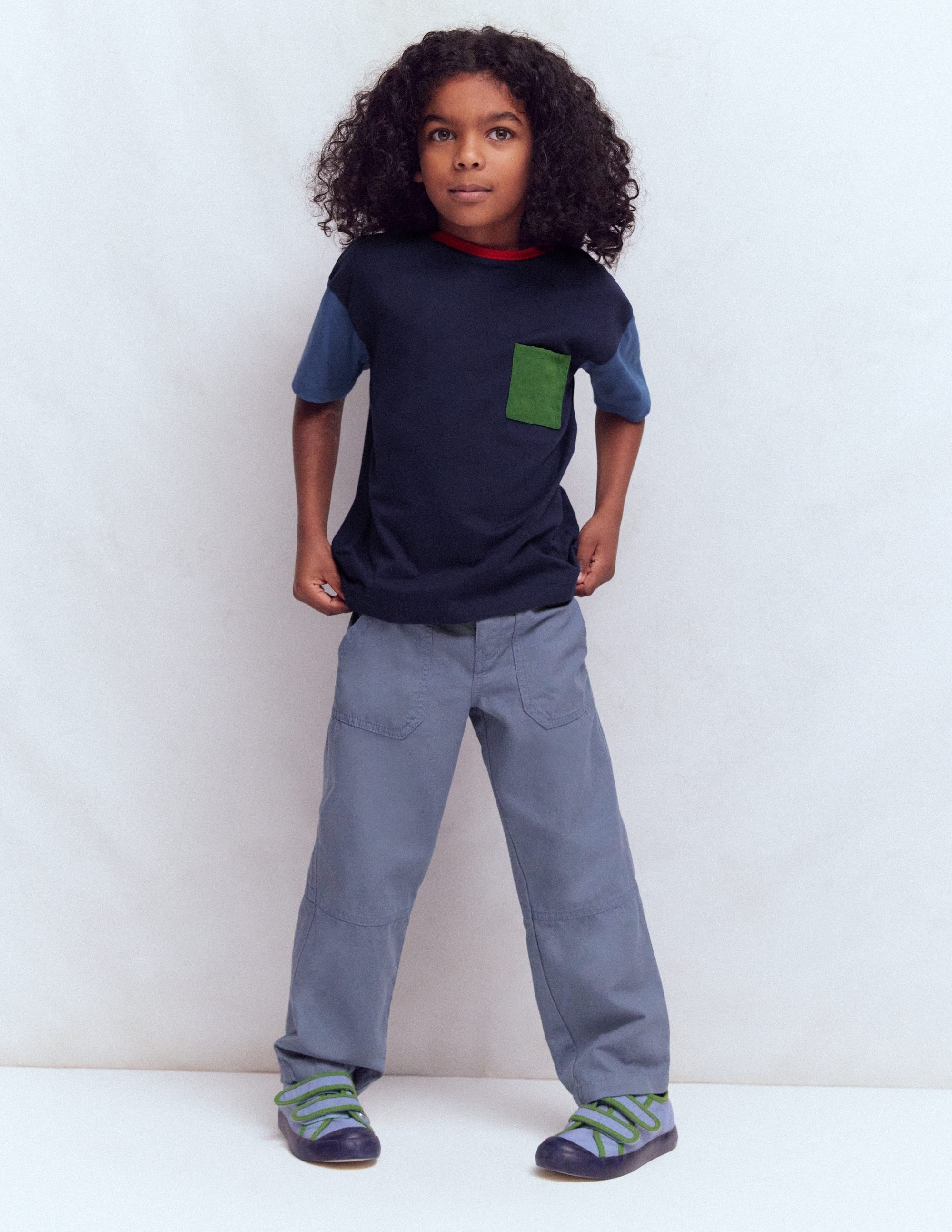 Relaxed Ripstop Pocket T-shirt-Delft/Artichoke/Medieval