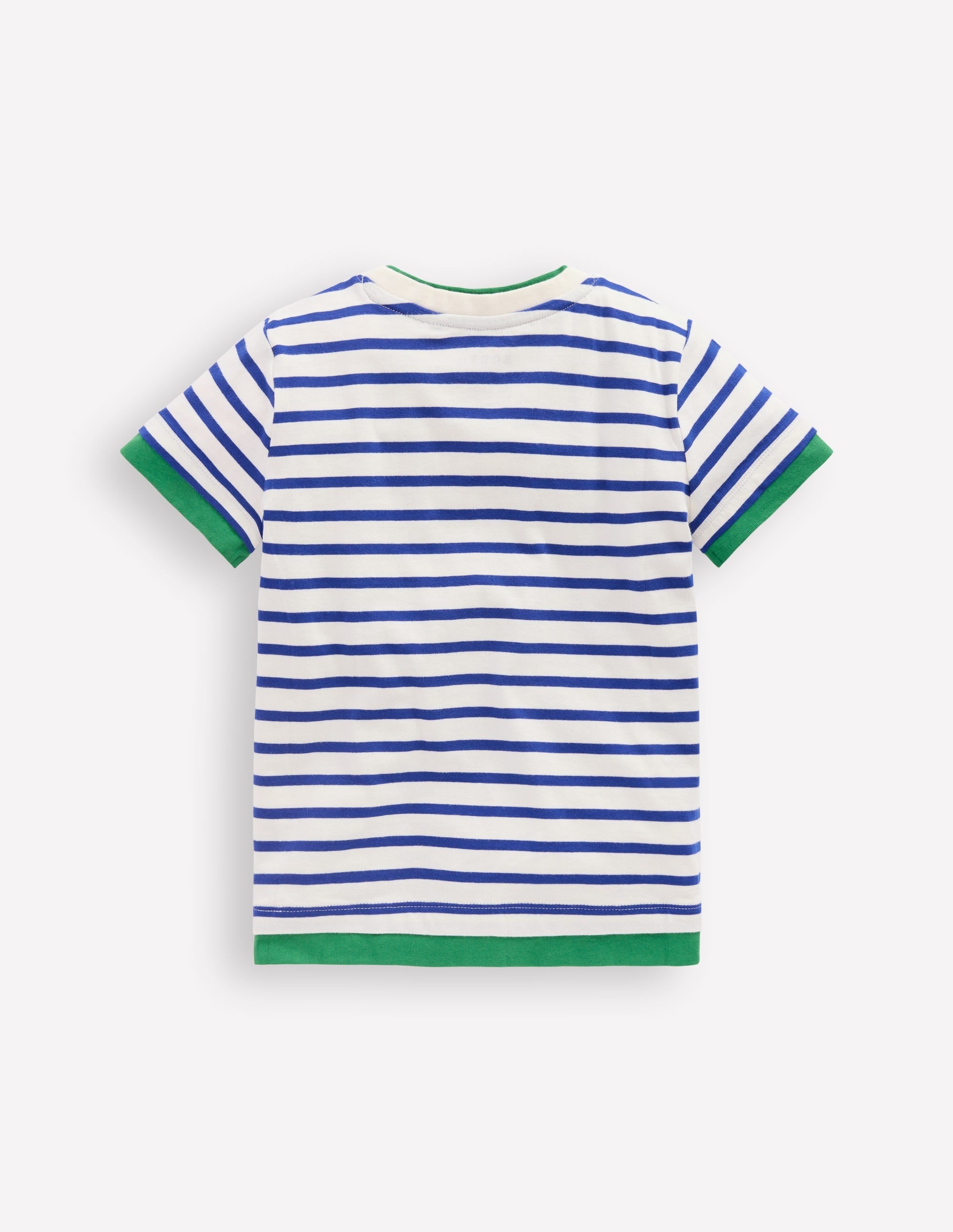 Double Layer T-shirt-Bright Blue/Ivory