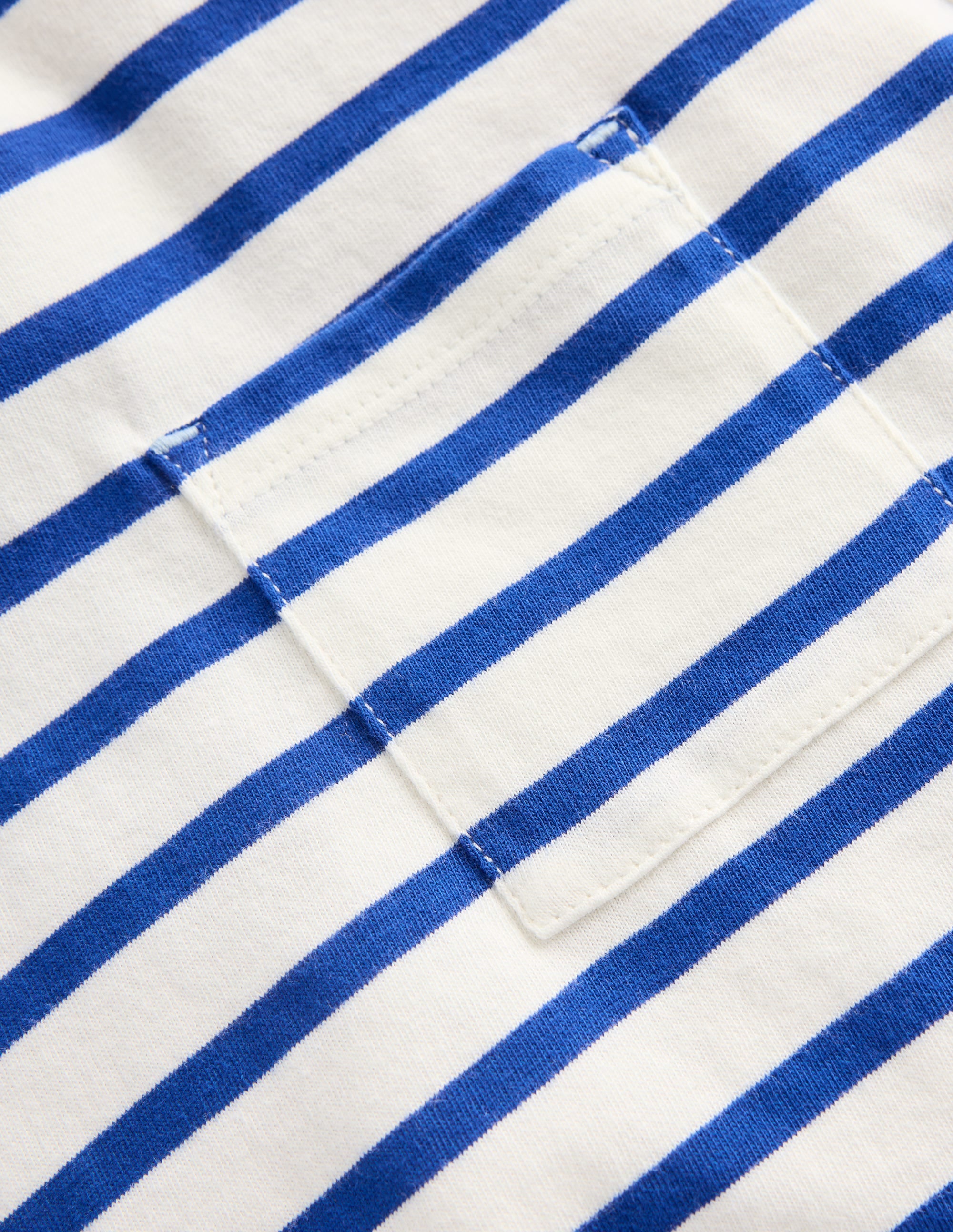 Double Layer T-shirt-Bright Blue/Ivory