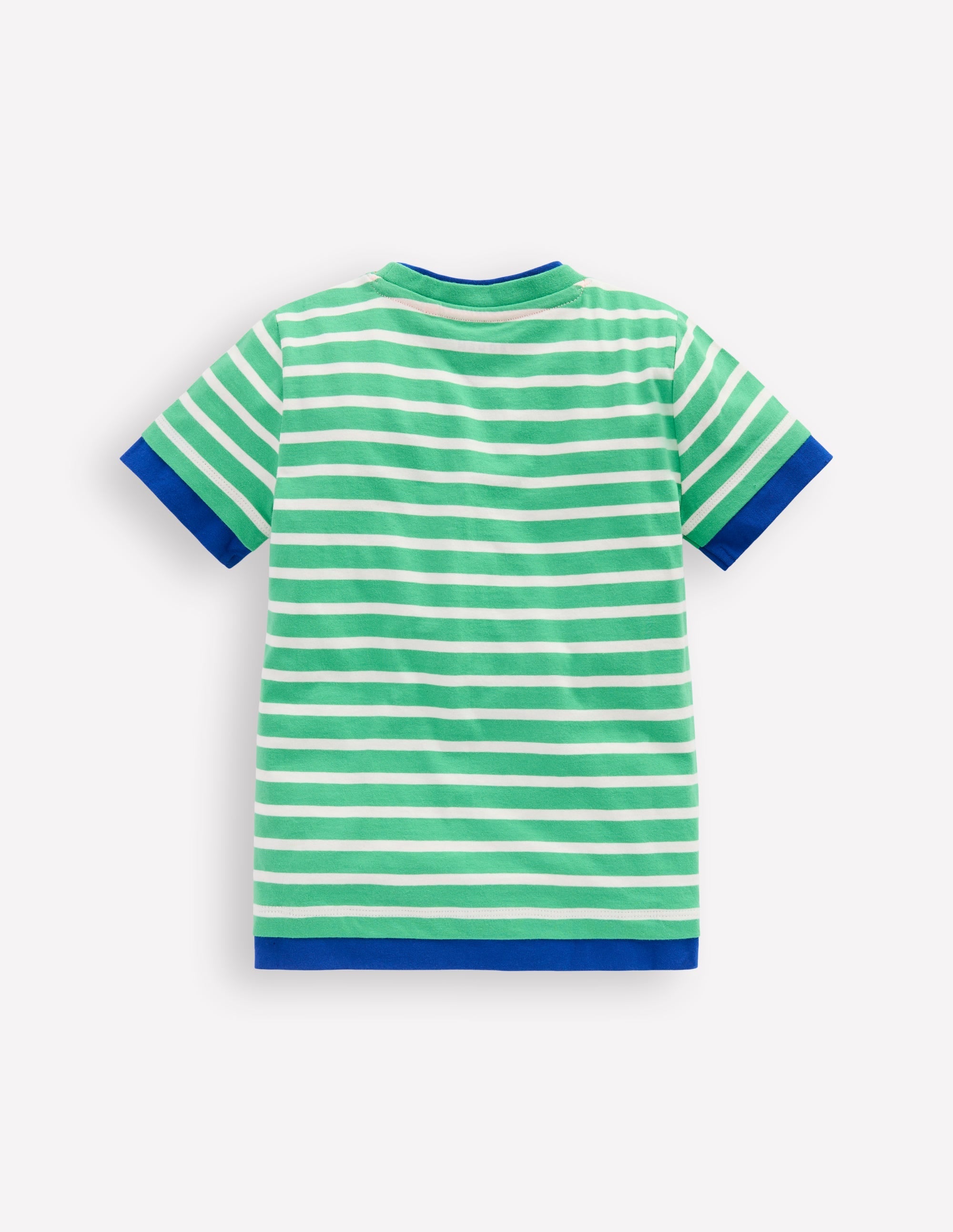 Double Layer T-shirt-Pea Green/Ivory